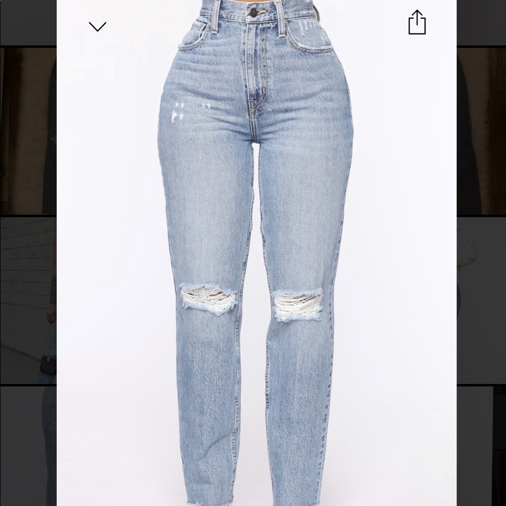 Fashion Nova distressed mom jeans - size 1